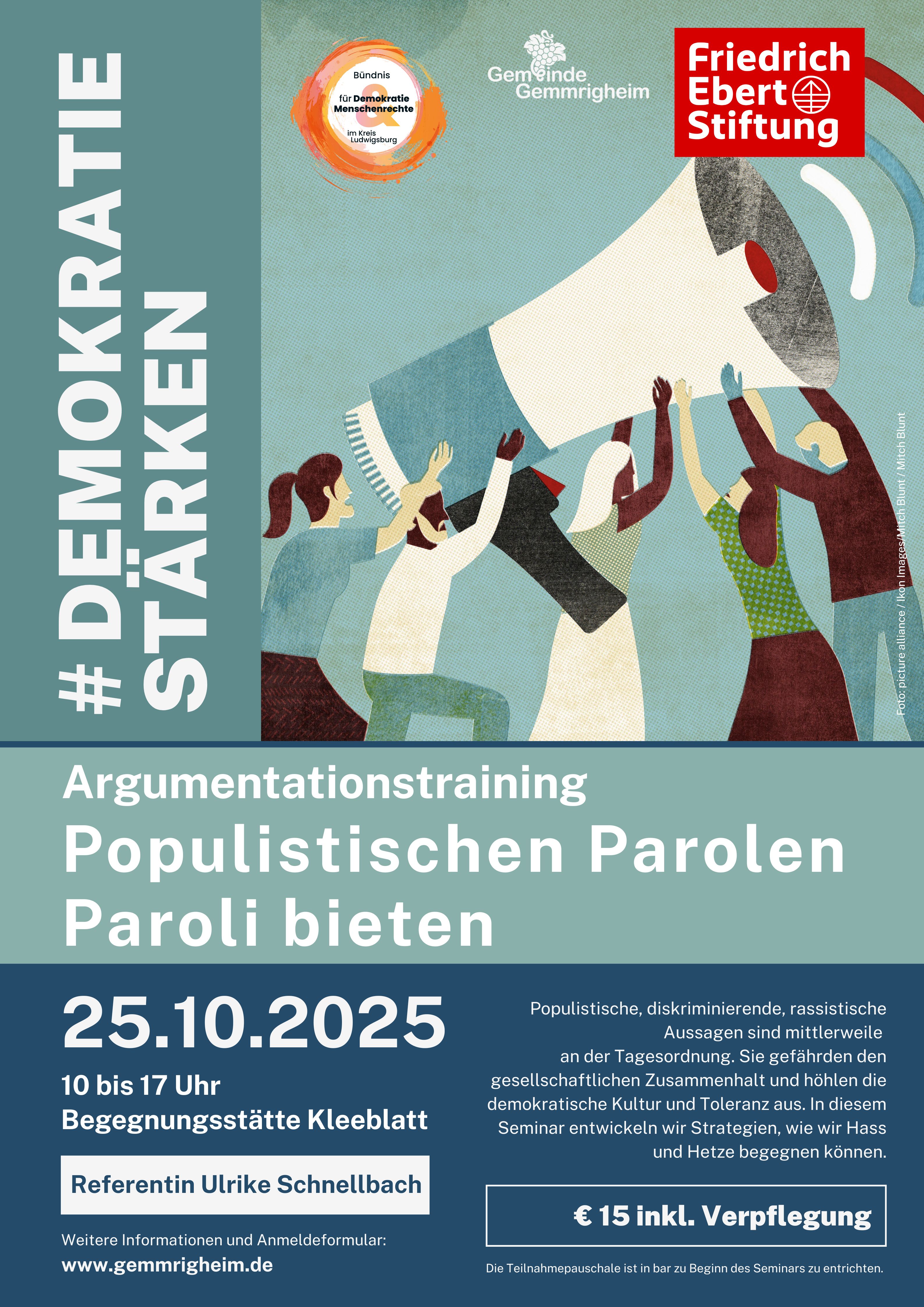 Einleitungsbild Workshop vom Bündnisse für Demokratie und Menschenrechte am 25.10.25