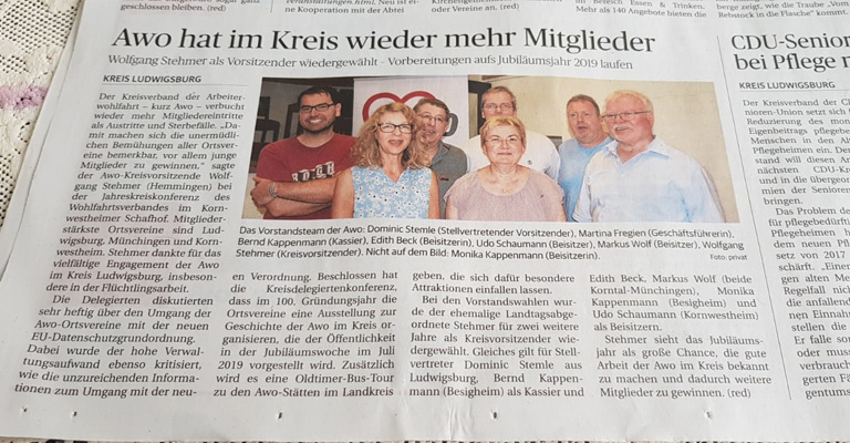 Einleitungsbild Ludwigsburger Kreiszeitung berichtet über die positive Entwicklung